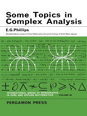 cover image of Some Topics in Complex Analysis